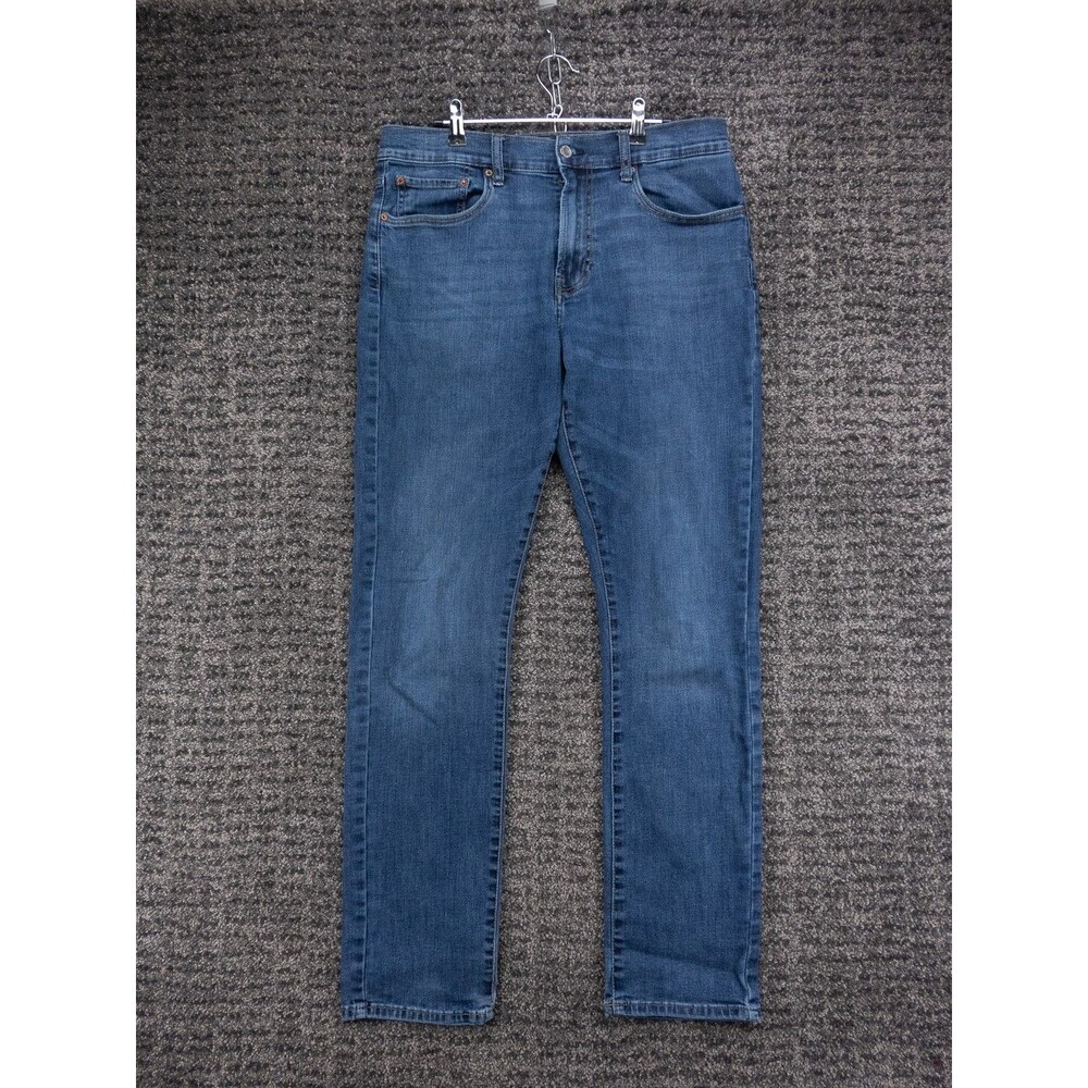 Lucky Brand Jeans Mens 32x34 Actual 33x33 Blue 410 Athletic Straight Stretch
